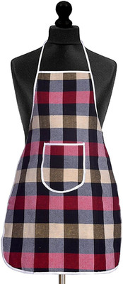 LooMantha Cotton Home Use Apron - Free Size(Multicolor, Single Piece)