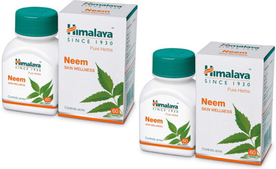 HIMALAYA Neem Tablets Each 60Tab 250mg Pack of 2(Pack of 2, 120 Tablets)
