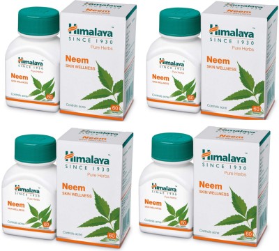 HIMALAYA Neem Tablets Each 60Tab 250mg Pack of 4(Pack of 4)