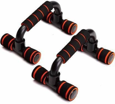 GJSHOP Pushup Handle with Cushioned Foam Grip Portable Pushup Stands Home Workout K4 Push-up Bar(Black, Orange)