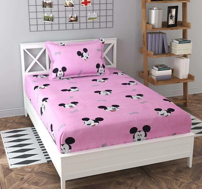 HSR Collection 180 TC Cotton Single Printed Flat Bedsheet(Pack of 1, Multicolor)