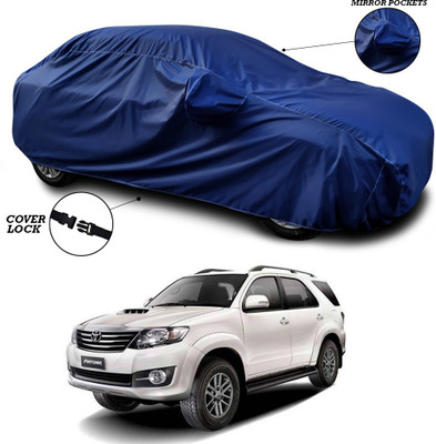 ANTHUB Car Cover For Toyota Fortuner Old (With Mirror Pockets)(Blue)