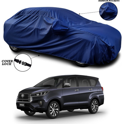 ANTHUB Car Cover For Toyota Innova Crysta Facelift (With Mirror Pockets)(Blue)