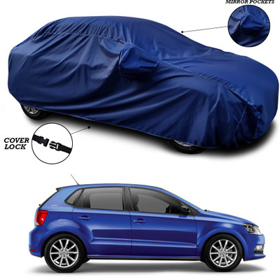 ANTHUB Car Cover For Volkswagen Polo GT (With Mirror Pockets)(Blue)