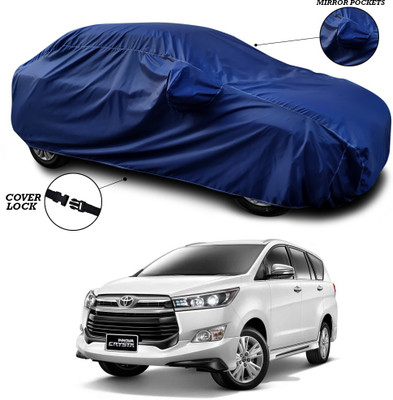 ANTHUB Car Cover For Toyota Innova Crysta (With Mirror Pockets)(Blue)