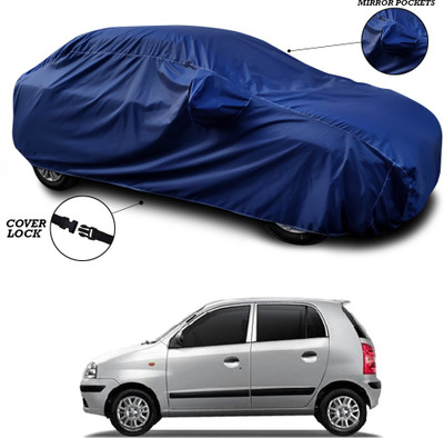 ANTHUB Car Cover For Hyundai Santro Xing (With Mirror Pockets)(Blue)