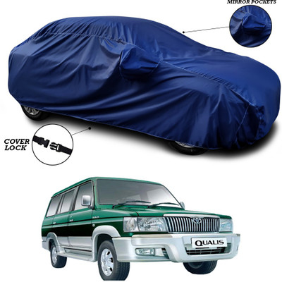 ANTHUB Car Cover For Toyota Qualis (With Mirror Pockets)(Blue)