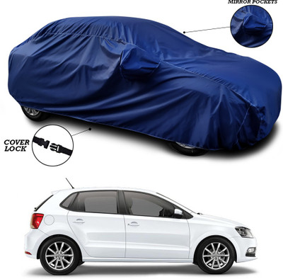 SEBONGO Car Cover For Volkswagen Polo Equisite (With Mirror Pockets)(Blue)