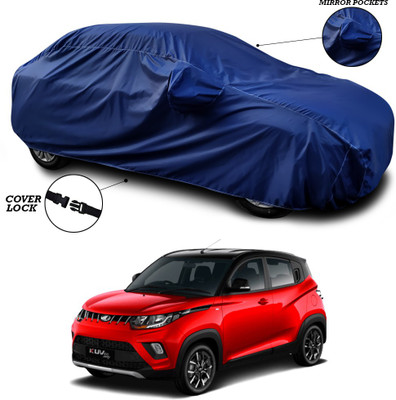 ANTHUB Car Cover For Mahindra KUV100 (With Mirror Pockets)(Blue)