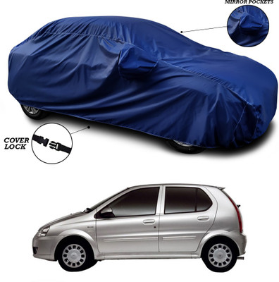 ANTHUB Car Cover For Tata Indica V2 (With Mirror Pockets)(Blue)