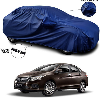 ANTHUB Car Cover For Honda City i-Dtec (With Mirror Pockets)(Blue)