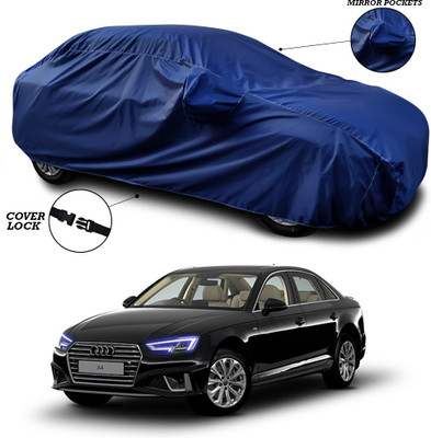 ANTHUB Car Cover For Audi A4 (With Mirror Pockets)(Blue)