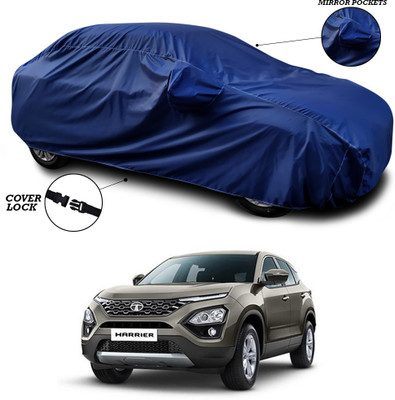 ANTHUB Car Cover For Tata Harrier (With Mirror Pockets)(Blue)