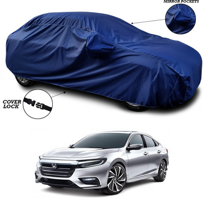 SEBONGO Car Cover For Honda City Facelift (With Mirror Pockets)(Blue)