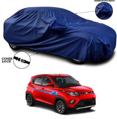 SEBONGO Car Cover For Mahindra e-Verito (With Mirror Pockets)(Blue)
