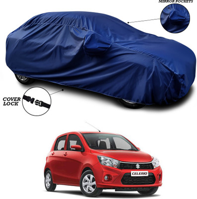 SEBONGO Car Cover For Maruti Suzuki Celerio (With Mirror Pockets)(Blue)