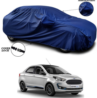 ANTHUB Car Cover For Ford Figo Aspire (With Mirror Pockets)(Blue)
