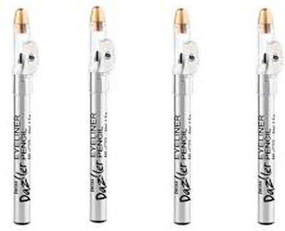 Eyetex Dazller EYELINER PENCIL WITH SHARPNER PACK OF 4 6 g(BLACK)