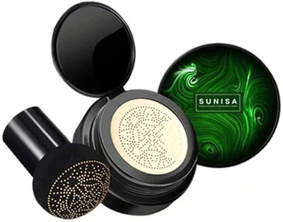 sunisa Mushroom Head Air Cushion Waterproof Cream Frost Concealer Oil Control Face Make up Foundation(ivory white, 20 g)