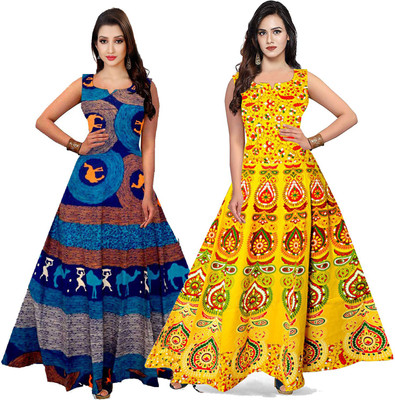 Disha Gallery LIVE Anarkali Gown(Multicolor)