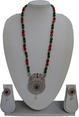 Sandhya Designer Studio Stone Multicolor, Silver Jewellery Set(Pack of 1)