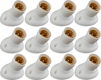 JELECTRICALS Deluxe Holder Plastic Light Socket(Pack of 12)