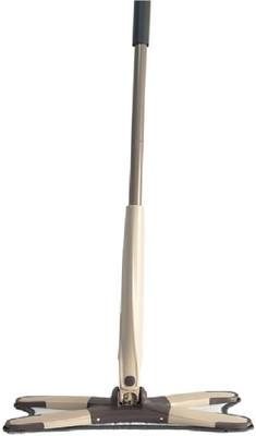 SEASPIRIT Upgraded X Shape Mop Hands-Free Squeeze Microfiber Flat Mop System 360° Flexible Head, Wet and Dry mop with 1 Super-Absorbent Microfiber Pads, 56.4'' Extended Stainless Steel Handle Wet & Dry Mop(Multicolor)