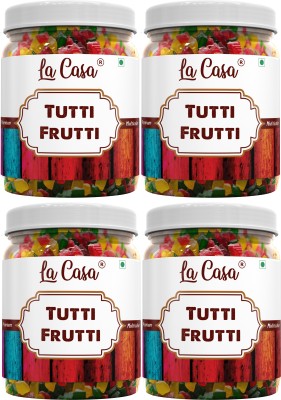 La Casa Multicolor Tutti Frutti | Combo Pack of 4 | Fresh Cherries for Cakes & Cookies Decoration | Papaya(4 x 250 g)