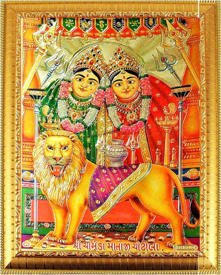 SUNINOW Shri Chamunda mata photo frame | religious frame | god photo frame Religious Frame