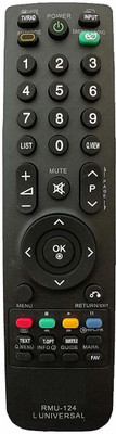 BhalTech RMU-124 LED LCD TV Compatible with LED LCD TV  LG Remote Controller(Black)