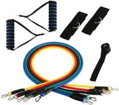 KHALIFA AND BADSHAH Latest Home Gym Exercise Variable Resistance Band 5-level Latex Tubes Resistance Tube(Multicolor)