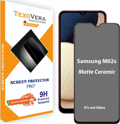 TexoVera Edge To Edge Tempered Glass for Samsung Galaxy M02s Matte(Pack of 1)