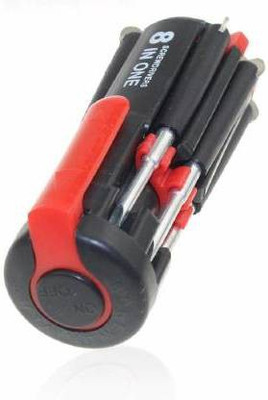 Dankhra 8 in 1 Multi Screwdriver with LED Portable Torch Long Handle Screwdriver Set(Pack of 1)