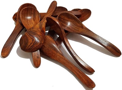 SWH Wooden Soup Spoon Set(Pack of 6)