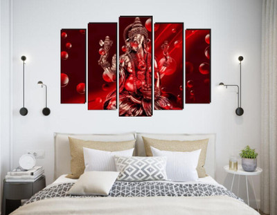 Approach home Decor 68 cm lord ganesha wall sticker 3d Self Adhesive Sticker(Pack of 1)