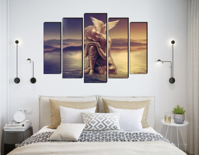 Approach home Decor 68 cm maharshi gautam buddha ji wall sticker 3d Self Adhesive Sticker(Pack of 1)