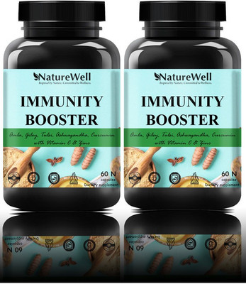 Naturewell Immunity Booster Vitamin C Tablets With Probiotics For Face (120 capsule)Pro(2 x 60 No)