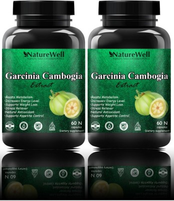 Naturewell Garcinia Cambogia, Green Coffee Extract for Weight Loss (120 capsules)Pro(2 x 60 No)