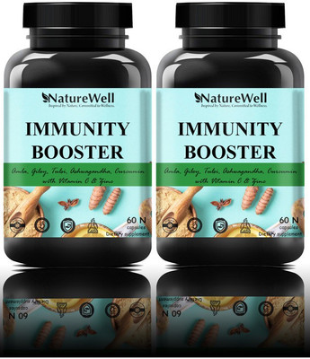 Naturewell Immunity Booster Vitamin C Tablets With Probiotics For Face (120 capsule)Premium(2 x 60 No)