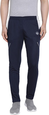 FEVER Self Design Men Blue, White Track Pants