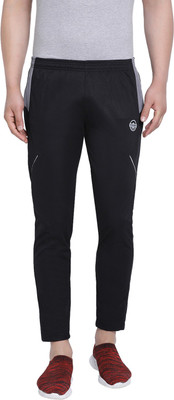 FEVER Self Design Men Black, Grey Track Pants