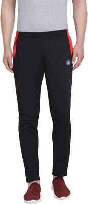 FEVER Self Design Men Black, Red Track Pants