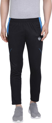 FEVER Self Design Men Black, Blue Track Pants