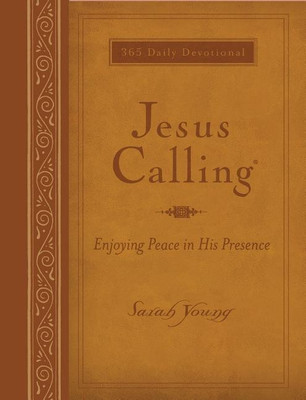Jesus Calling, Large Text Brown Leathersoft, with Full Scriptures(English, Leather / fine binding, Young Sarah)