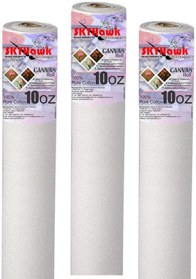 SKYHawk NA Cotton Medium Grain Canvas Roll (Set of 1)(White)