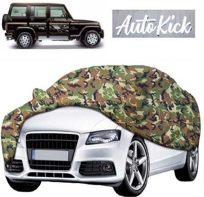 AutoKick Car Cover For Mahindra Bolero (With Mirror Pockets)(Multicolor)