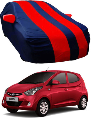 Oshotto Car Cover For Hyundai Eon (With Mirror Pockets)(Red, Blue)