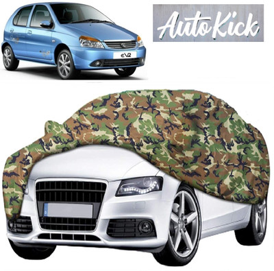AutoKick Car Cover For Tata Indica eV2 (With Mirror Pockets)(Multicolor)
