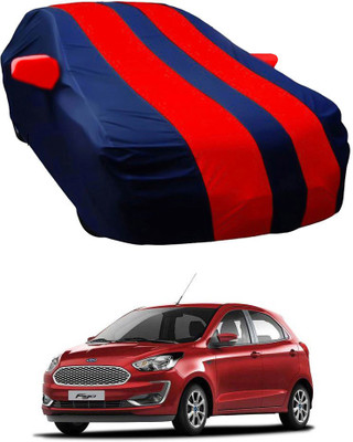 Oshotto Car Cover For Ford Figo (With Mirror Pockets)(Red, Blue)