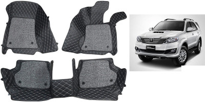 MATIES Leatherite 7D Mat For  Toyota Fortuner(Black)